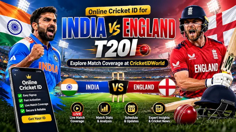 Online Cricket ID for India vs England T20I